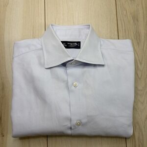 MAKER'S Liberty Kamakura Dress Shirt Long Sleeve 39-87 Textured White 15.5